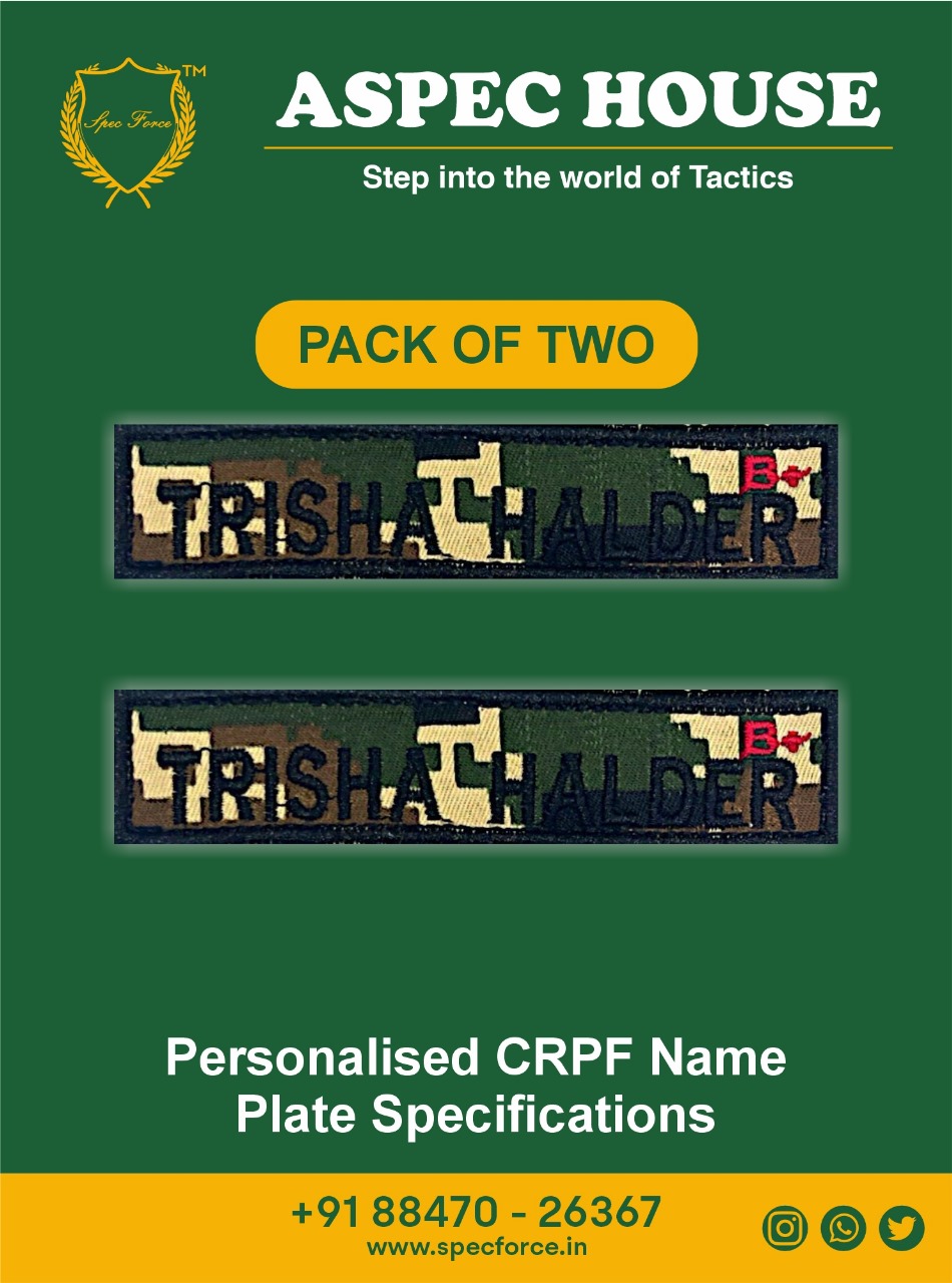 CRPF NAMEPLATE NEW PATTERN (PACK OF 2)